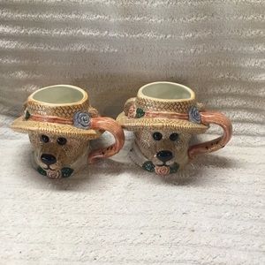 The Boyds Collection Bearware Pottery Mug MS. BRUIN. AFTERNOON TEA 1997 Set Of 2